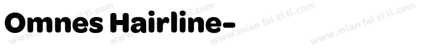 Omnes Hairline字体转换
